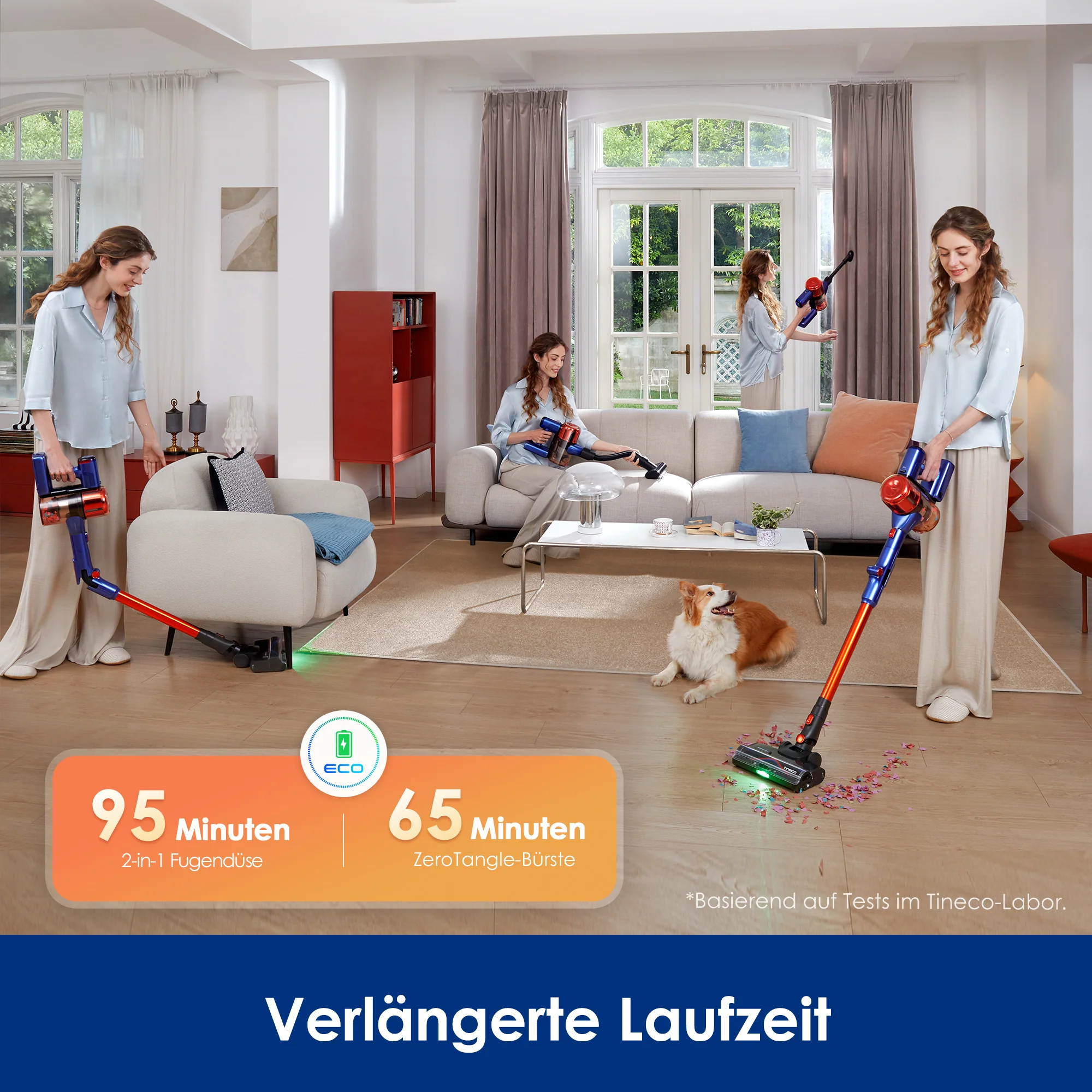 TINECO PURE ONE S70 Smarter Akkustaubsauger blau-orange - Image 9